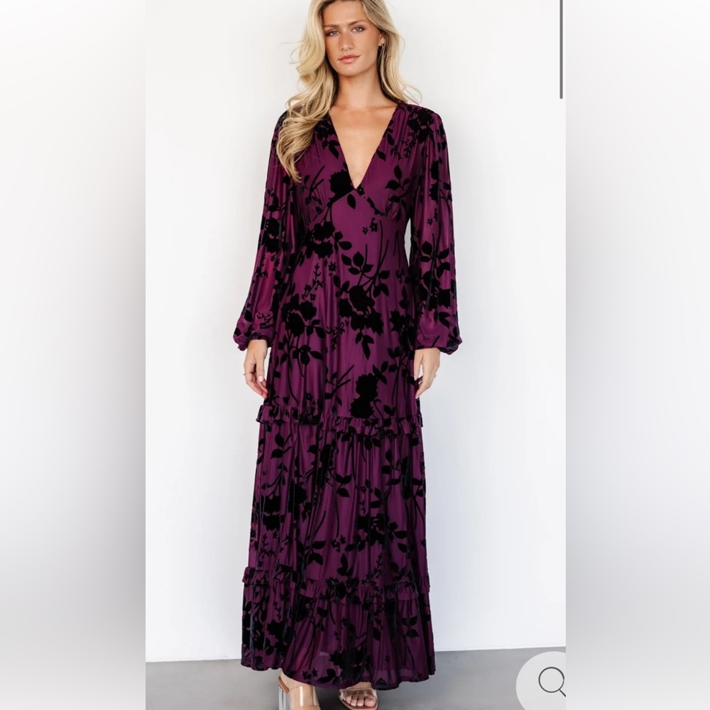 Baltic Born Liana Velvet Embossed Maxi Dress 1XL